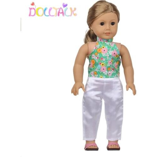 Cool Girls High Quality Soft Milk Silk Clothes Suit Fashion Green Fresh Flowers Set For 43 Cm New Bbay Born Dolls Reborn 1/3 Bjd