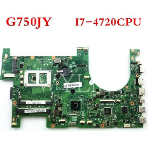 G750JY With i7-4720HQ CPU 2D mainboard for ASUS G750J G750JZ G750JY G750JYA laptop motherboard MAIN BOARD 60NB04J0-MB1030