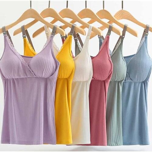 Breastfeeding sling vest breast-feeding top summer pregnant pregnant sling Summer Modal Maternity Clothes Pregnancy Tank Top