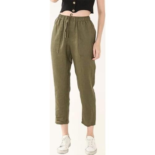 Женские льняные брюки MCAO China At AliExpress