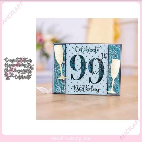 Celebration Metal Cutting Dies for DIY Scrapbooking Album Paper Cards Decorative Crafts Embossing Die Cuts