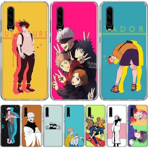 Japan Anime Jujutsu Kaisen Cute Phone Case for Huawei P30 P40 P20 P10 Mate 20 10 30 Lite Pro P Smart Z Plus + Art Shell Cover Co