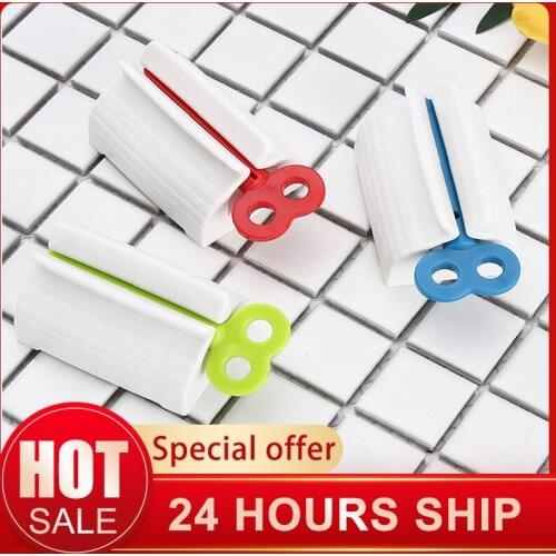 Multifunction Toothpaste Dispenser Tube Squeezer Toothpaste Squeezer Facial Cleanser Press Rolling Holder Bathroom Accessories
