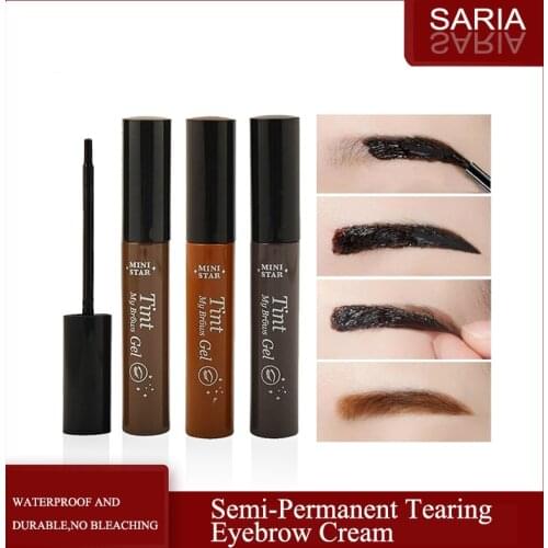 Natural 3 Colors Liquid Dyeing Eyebrow Cream Set Waterproof Durable Brown Tint Eyebrow Henna Mascara Eyebrows Paint Makeup