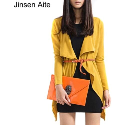 New Autumn Cardigans European And American Style Loose Plus Size Sheer Turn-Down Collar Fashion Crochet Long Women Sweater 0546