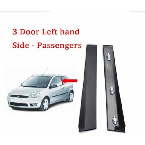 A Pair Car Front Door Moulding Trim Outer Front Door Window Moulding Trim For Ford For Fiesta MK6 2001-2008 3 Door Model