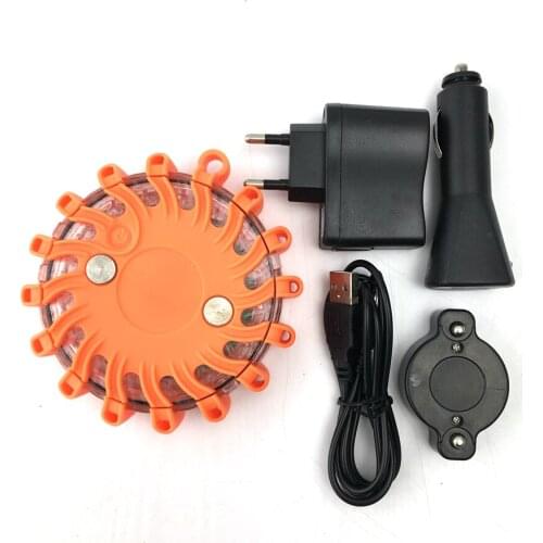 Rechargeable LED Roadway Safety Warning Traffic Lights 9 Flash Patterns Magnetic Easy Install Waterproof Warning Light