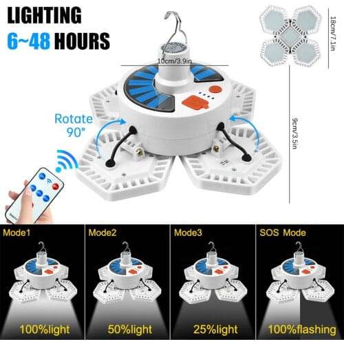 Camping Light Portable Lantern Waterproof Lamp Camp With Solar/USB Rechargeable Battery 126LED Solar Lantern Outdoor/Tent/Hiking