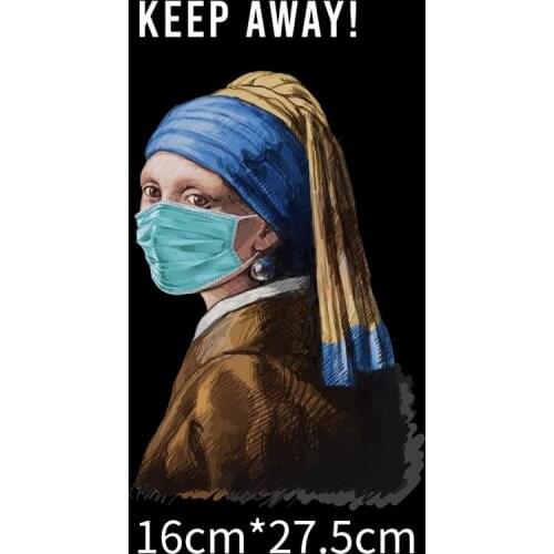 Fashionable Women Wearing Hijab Vinyl Heat Transfer Stickers DIY Decorative Accessories on Womens T-Shirts