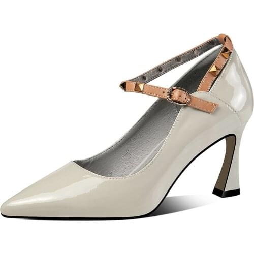 Spring Autumn Women Pumps Shoes High Heels Elegant Office & Care Shoes Women High Quality Women Shoes Pointed Toe Black B23