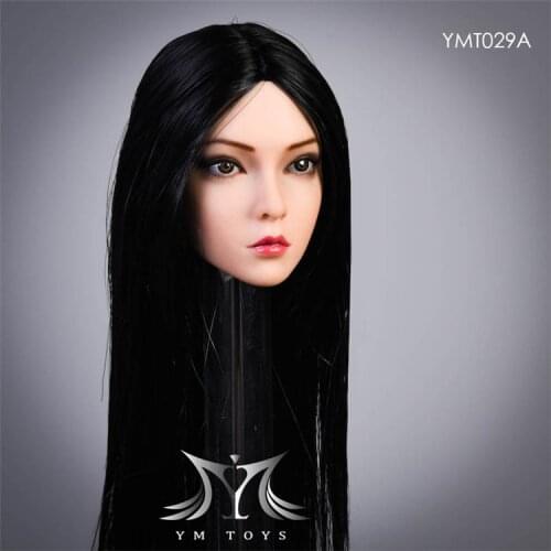 In Stock YMT029 1/6 Female Figure The Roses Suntan Head Sculpt Carving Planted Hair Model for 12" Female Phicen Body Toy