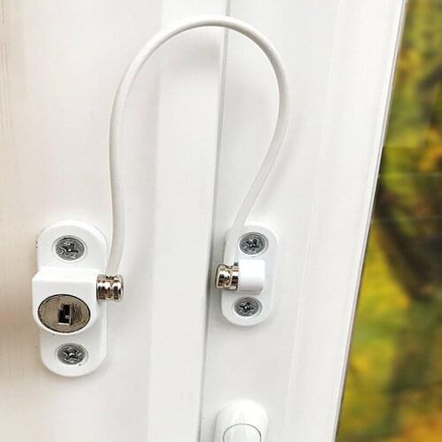 High Quality Window Lock Children Protection Window Restrictor Stainless Steel Safety Window Stopper Anti-theft Locks Limiter