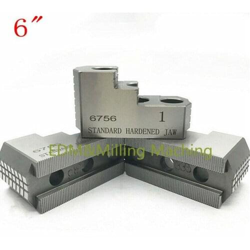 1PC High Quality 6" HARD JAWS For B-206 Type 1.5mm x 60 CNC Lathe Chuck Hardened (Third Order) DURABLE New