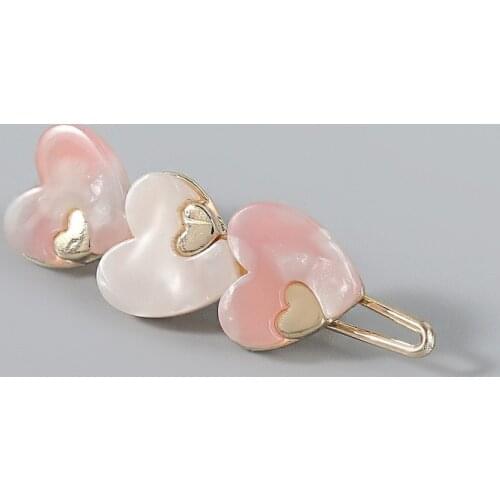 Woman Hair Clip Simple Hairpins Fine Accessories Fashion Heart Hairwear Cute Girl Tiara Punk Women Jewelry Womens Hair Clips