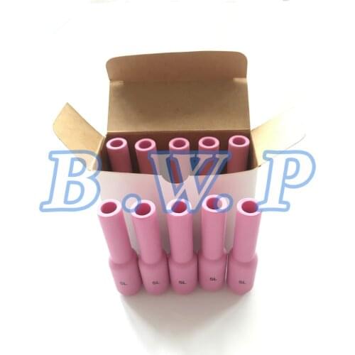 10Pcs Long Ceramic Nozzles 10N49L #5 Alumina Cups Fit TIG Torch SR-17 WP 18 26 DB PTA AHP Series