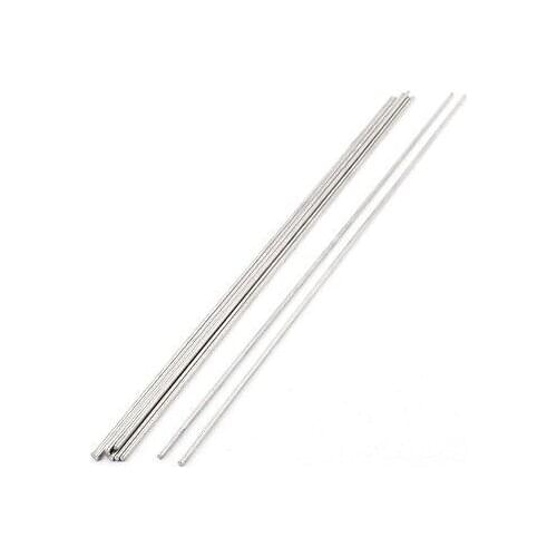 10Pcs 2mm Dia 300mm Length Stainless Steel Round Rod Shaft for RC Toy Car