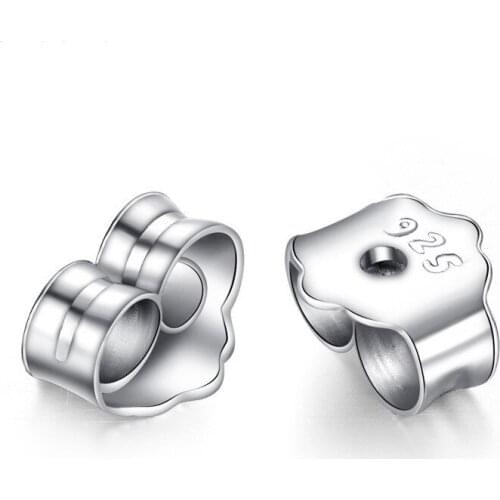 100Pairs/Lot 925 Sterling-Silver-Jewelry Earring For Women Stopper DIY Jewelry Brincos Bijoux Piercing Jewelry Pendientes Mujer