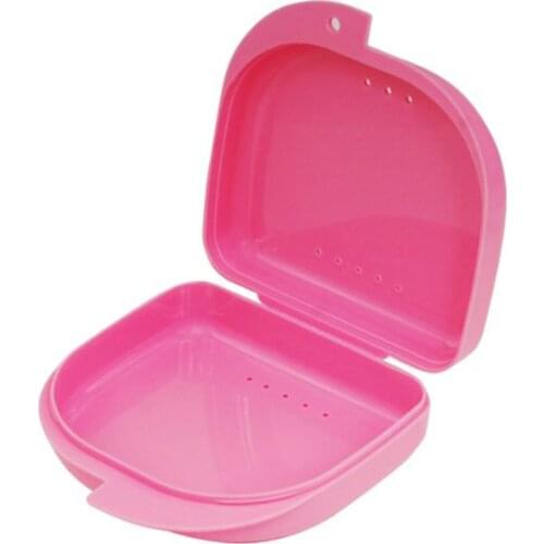 5 Colors 2 pcs Denture Bath Box Case Dental False Teeth Appliance Container Dentures Care Tool Dental Storage