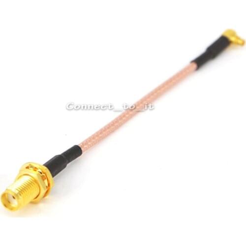20 pieces/lot) SMA Female to MMCX Male rightangle connector RG316 Cable MMCX to SMA extension 10cm
