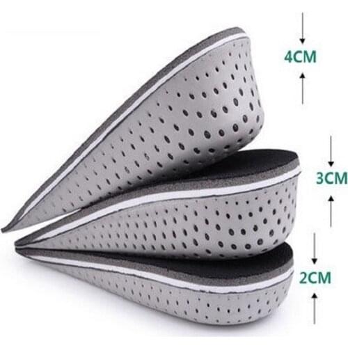 200 pairs Half Insole Heighten Heel Insert Sports Shoes Pad Cushion Unisex 2-4cm Height Increase Insoles freeshipping