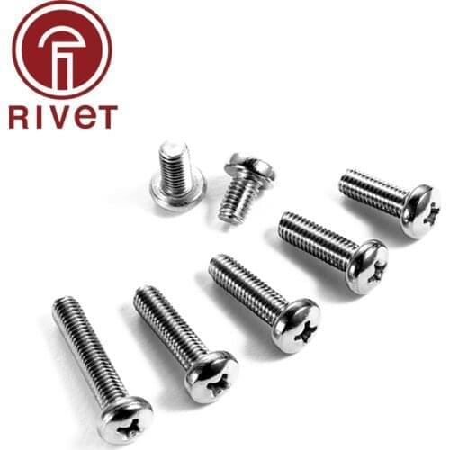 304 GB818-85 DIN ISO 7045 M1.6 M2 M2.5 M3 Cross Recessed Pan Head Screws Stainless Steel Machine Screw Philips Wood Screw