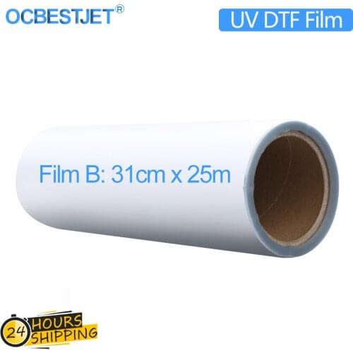31CM*25M Magic UV DTF Film B Transfer to Glass Ceramic Metal Phone Case for Irregular Shape Surface UV DTF Printer