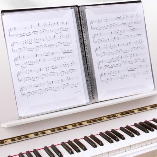 A4 Music Binder 2-Sided Spread Anti-reflective 20 Pages Sheet Music Storage Folder for Musician