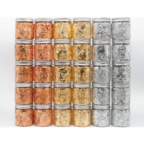 Imitation Gold Foil Art Craft Paper Leaf Leaves Sheets Bulk Foil Paper Nail Beauty Leaves For Gilding DIY Nail Flake Art Decor