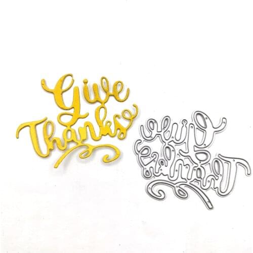Julyarts Give Thanks Letter Scrapbooking Cutting Dies Natal DIY Scrapbooking Paper Craft Handmade Album Card Punch Art Cut Dies