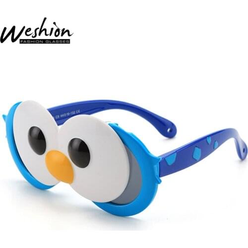 Flip Cute Sunglasses Kids Polarized Boy Girls Children Animal Juniors Sun Glasses 4-12 Flexible Bird Eyeglasses UV400 Filter2020