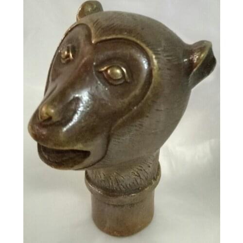 Chinese old hand bronze sculpture twelve zodiac monkey head