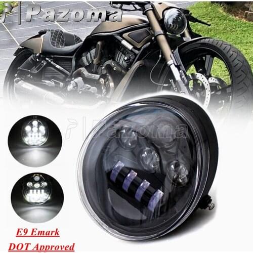 Motorcycle LED Headligth 60W High Low Beam Headlamp for Harley V-Rod VRSC VRSCA VRSCB VRSCF VRSCS Moto Daytime Running Light