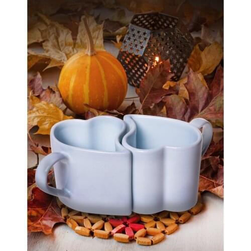 Love white heart mug 10cm 2pcs
