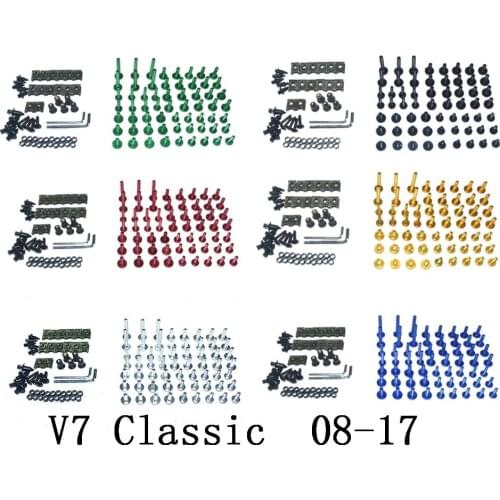 Motorcycle Complete Fairing Bolts Kit Bodywork Screws For Fit MOTO GUZZI V7 Classic 2008-2017