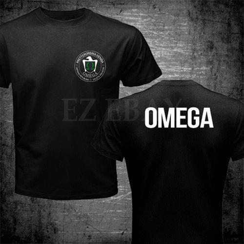 2018 New Short Sleeve Men New Latvian Police Special Force SWAT Counter Terrorist Unit OMEGA T-shirt 100 % Cotton Tee For Men