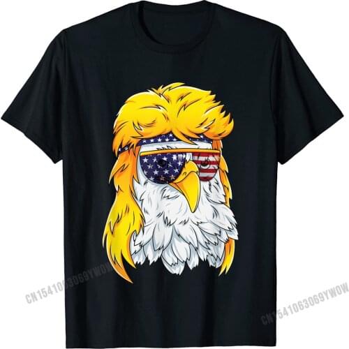 Bald Eagle Shirt 80s Mullet Eagle America USA 4th Of July Camisas Men Plain Mens T Shirts Normal Tops & Tees Cotton Printed