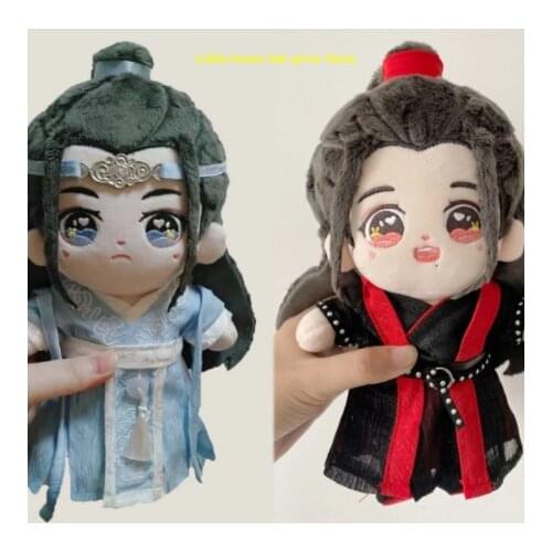 The Untamed Wei Wuxian Lan Wangji Wang Yibo Plush Doll Toys 20cm Stuffed With Clothes Costume Cute Cosplay limited Xmas Gifts