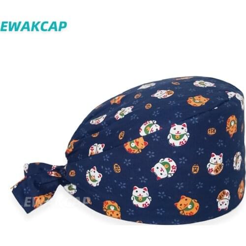 New Surgicals Scrub Cap Printing Nursing Hat Women Men Casual Outdoors Nurse Working Hat For Home Worker Outdoor