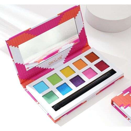 OKALAN Eyeshadow Palette Holographic Shiny Matte Glitter Pigment Eye Shadow Pallete Metallic Diamond Makeup Palette