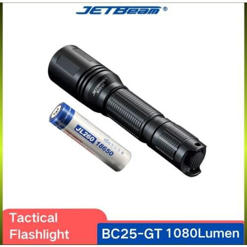 JETbeam BC25 USB Rechargeable Flashlight High-Powerful Headlight 1080Lumen Cree XP-L HI LED For Outdoor Hunting Camping