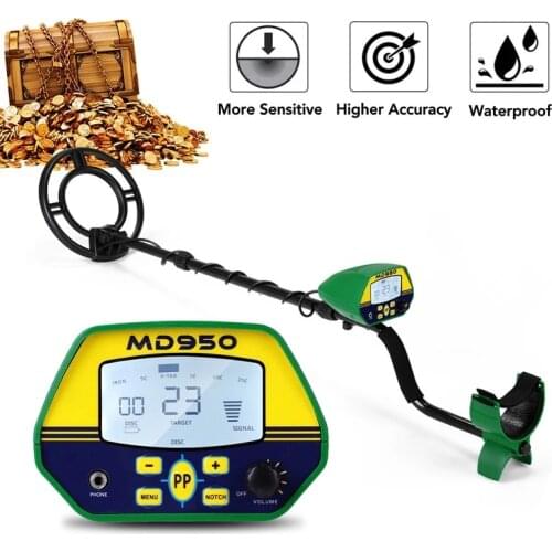 MD950 Underground Metal Detector Gold Digger Finder Metal Detecting Tool Treasure Finder Waterproof Search Coil for Adults Kids