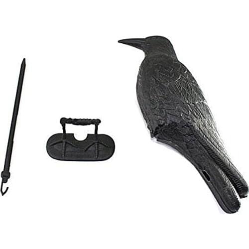 Black Crow Decoy Garden Bird Crow Pigeon Scarer Scarecrow Mice Control