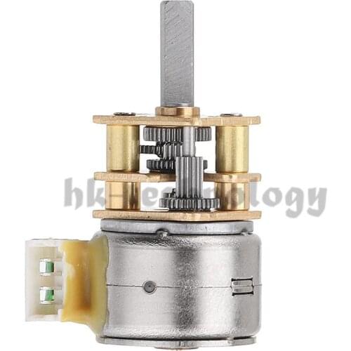 GA12BY15 DC 5V 30RPM 15RPM 5RPM 18 Degree Stepper Motor Gear Motor With All Metal Gearbox