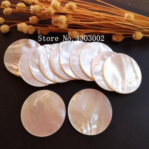50pcs/lot 30mm Natural Round Disk Mother of Pearl shell for DIY Jewelry Round Slice Double Flat MOP mother of Pearl shell