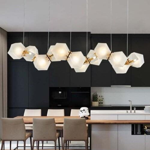 LED Modern Glass Pendant Lights Nordic for Living Room Bedroom Home Decoration Indoor Lighting Fixture Hanging Lamp Creative Art