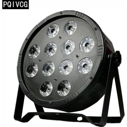 12x12w led par lights rgbw 4in1 plastic flat par light dmx512 professional disco equipment led lights