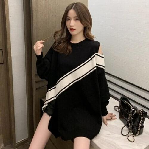 Turtleneck long-sleeved sweater women spring and autumn 2021 new fashion loose mid-length knitted bottoming shirt