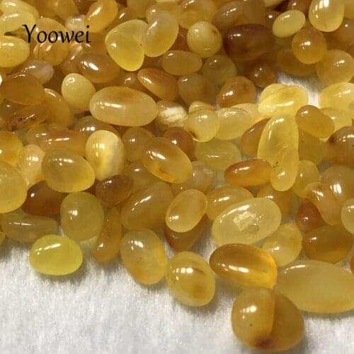 Yoowei NO Hole Natural Amber Loose Beads for Healing Rare Stone Collection diy Pillow Material Baltic Amber Beads for Good Sleep