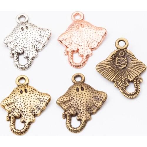34pcs Devil Fish Vintage zinc alloy metal pendant charms for diy jewelry making 5567