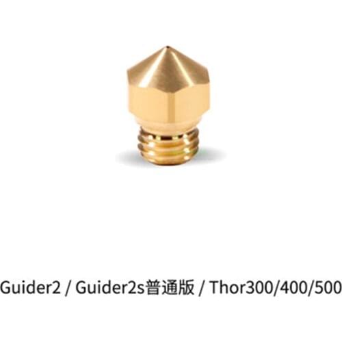 4pcs Brass Nozzle 0.2mm 0.3mm 0.4mm 0.5mm 0.6mm 0.8mm Flashforge Guider II 2S / Thor300/400/500 3D printer spare parts
